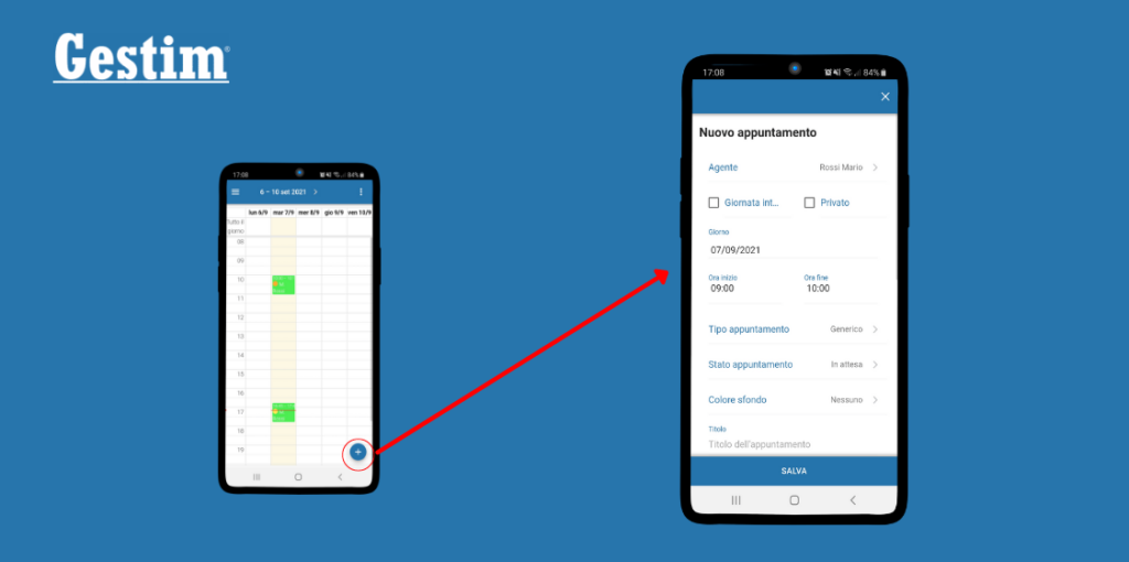Gestim App mobile Agenda