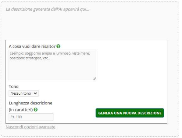 Generazione automatica dei testi tramite intelligenza artificiale su Gestim 4